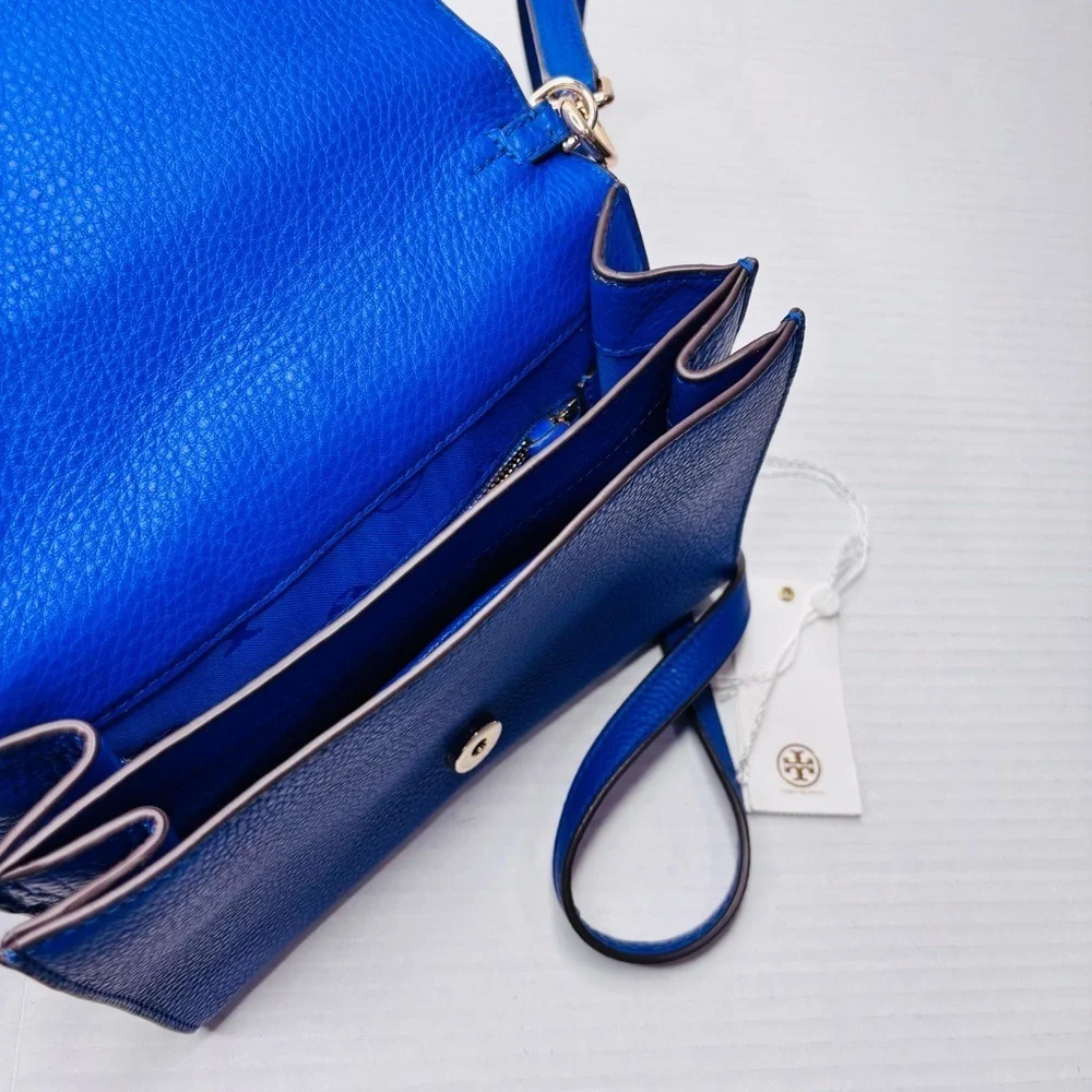 New TORY BURCH Blue Bombe T Combo Crossbody Bag